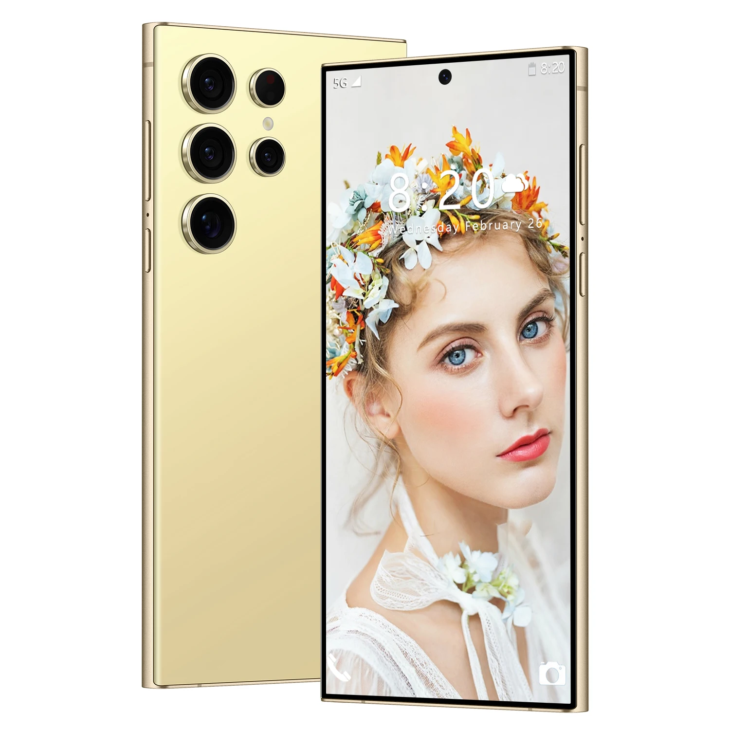 Hot Sales S24 Ultra Phone Gooba Oem Big Screen Wcdma Lte Ai Mobile Cell Phone Built In Stylus Yellow