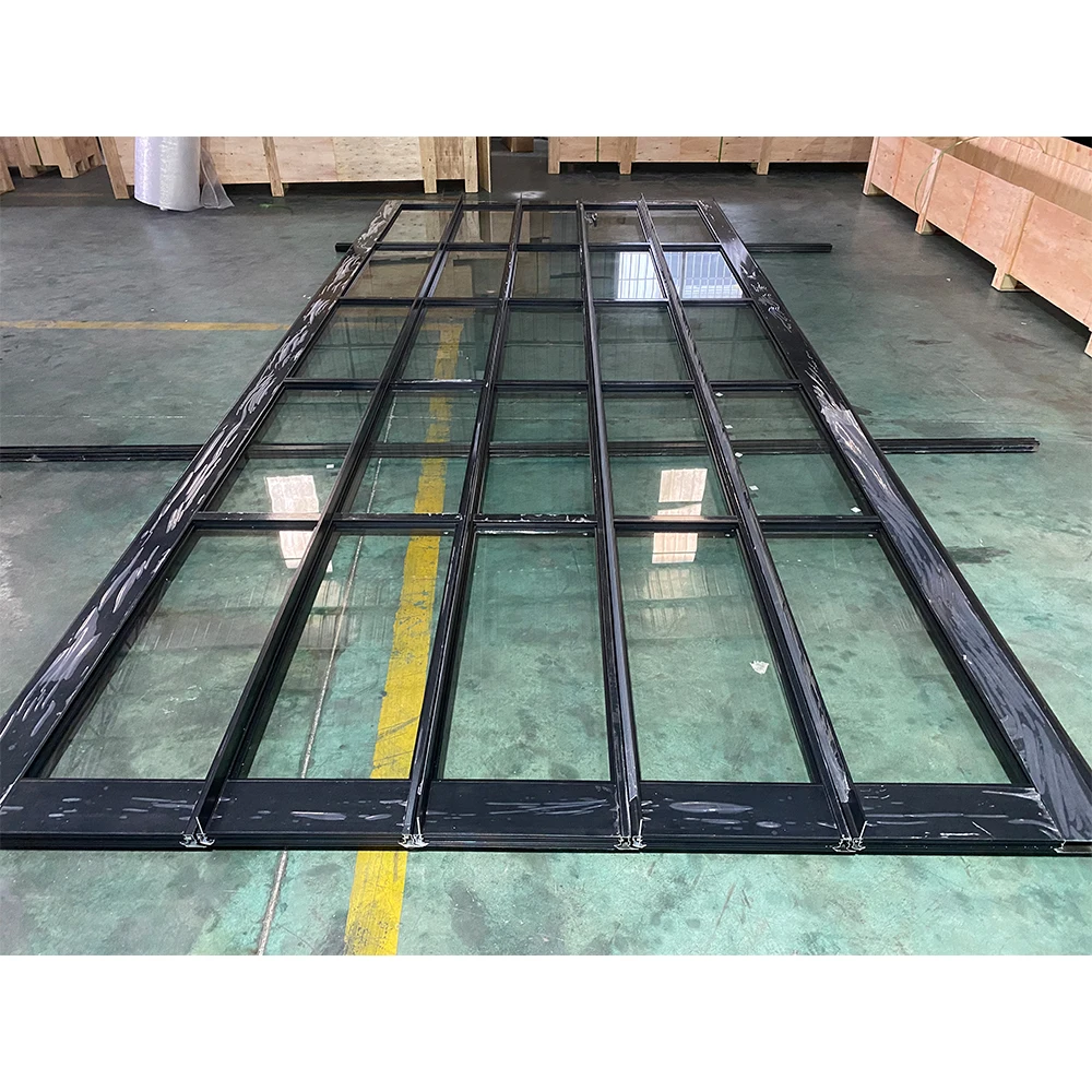 Wholesale high quality luxury aluminum sectional double clear roll up garage doors