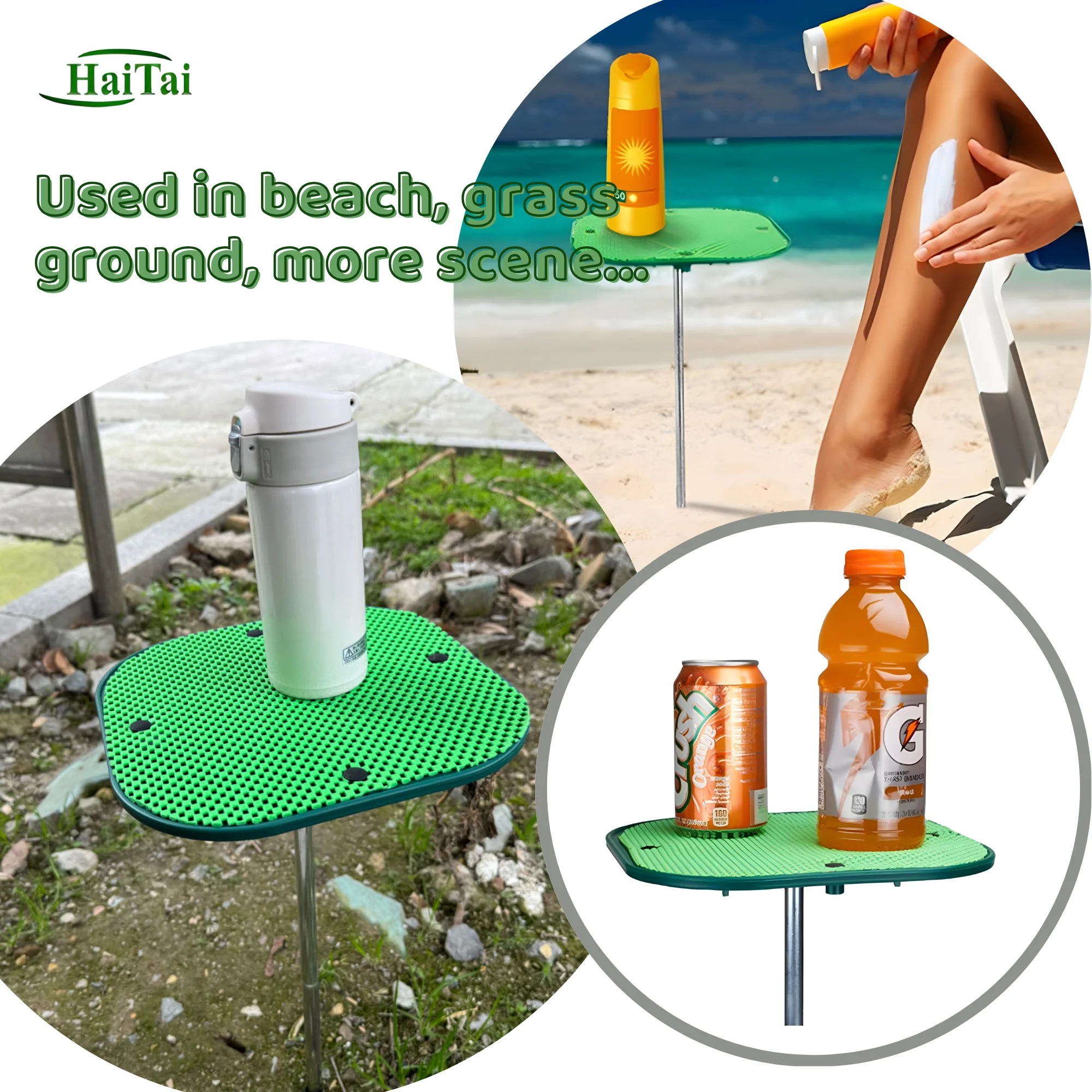 Portable Outdoor Beach Table with No-Slip Surface Folding Camp Table