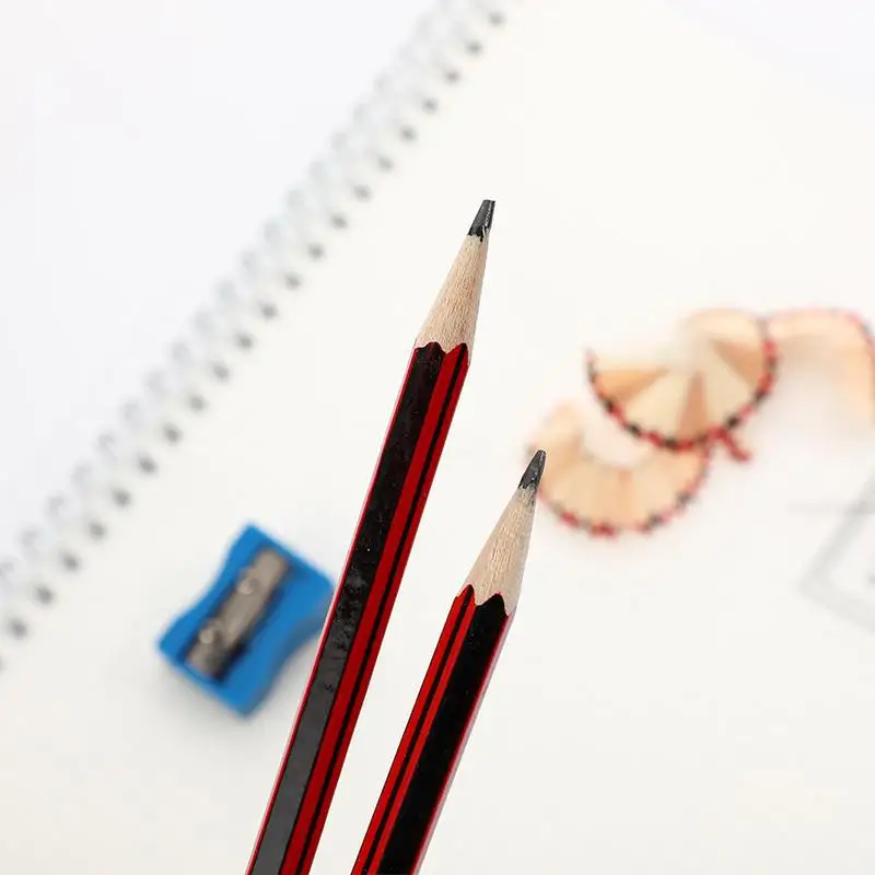 Custom brand color box set packing pencils with gold logo stamped Hb pencils in bulk