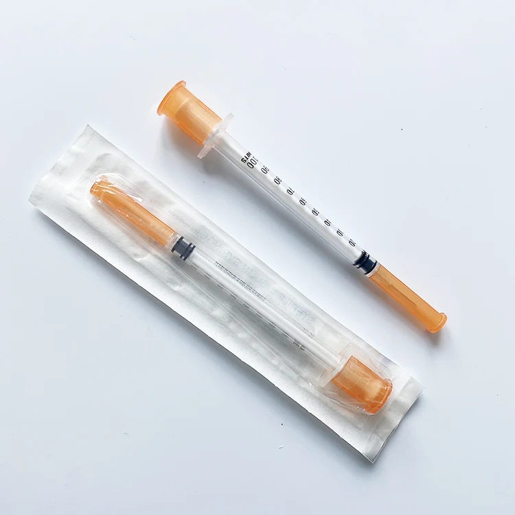 Medical Disposable 0.5ml 1ml Insulin Syringe With Needle