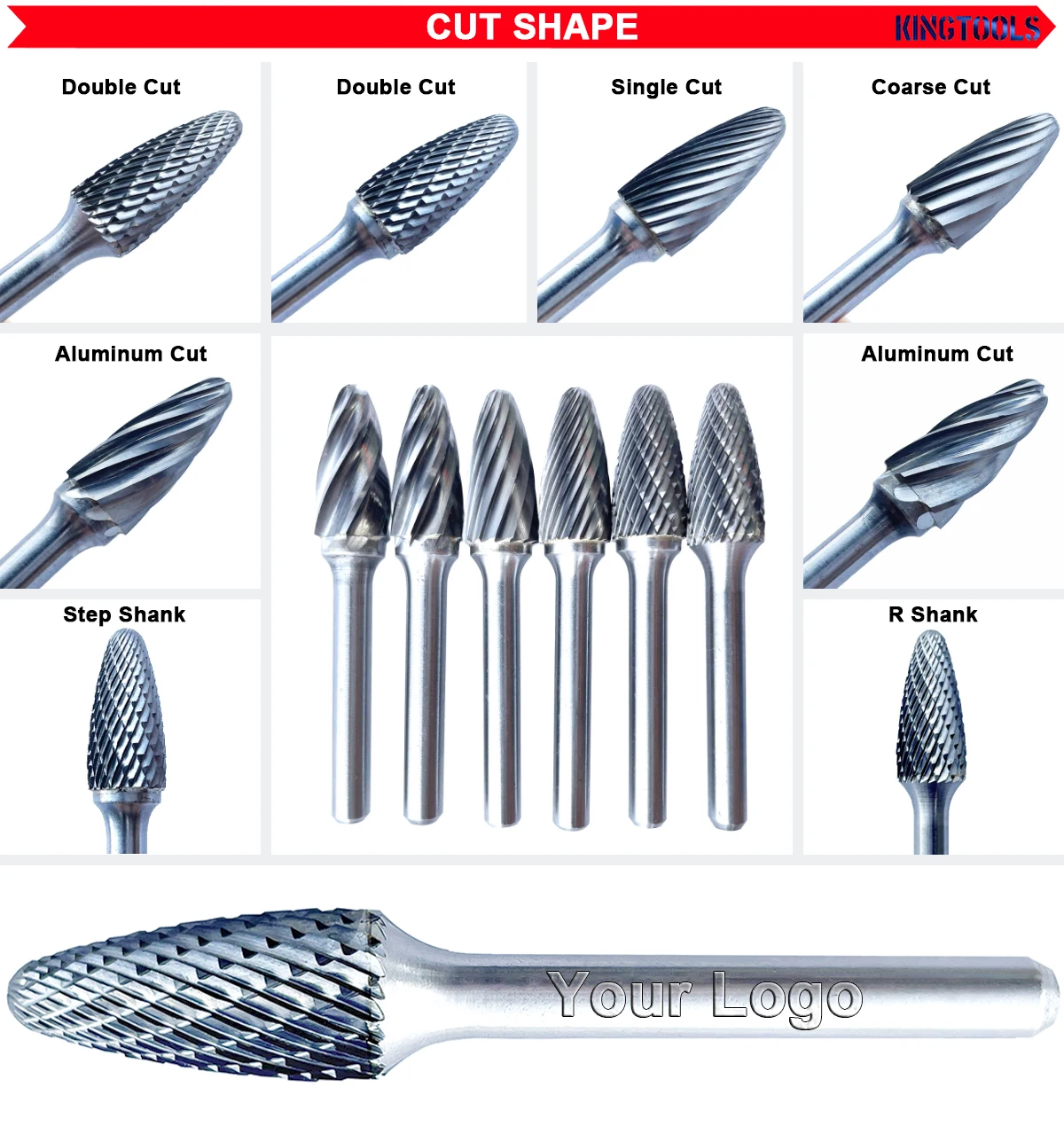 Factory Wholesale Metal wood rotary grinding drilling polishing tools tungsten carbide rotary burr