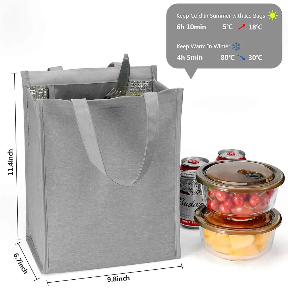 Custom Simple Waterproof Cooler Box Insulated Large Lunch Tote Bag for Kids Men Women