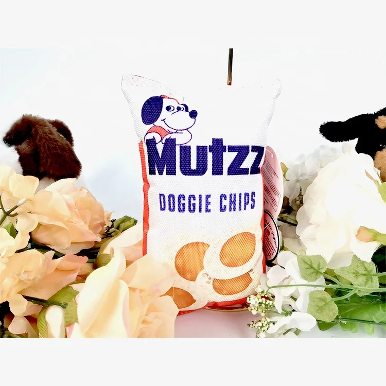 Wholesale Soft Potato Chip Squeaky Dog Toy Custom New Chips Potato Dogs Bite Pet Toys Interactive Chew Chips Dog Squeaky Toy