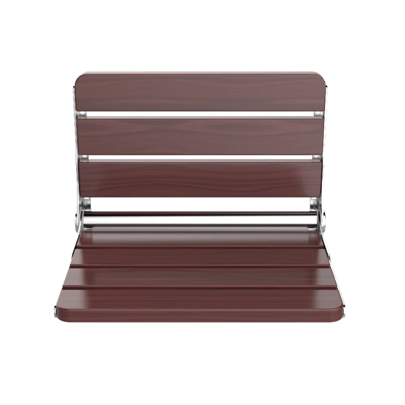 Custom Easy installation Bathroom Folding Shower Seat Wall Mounted Home Care Bathroom Bench Foldable Wooden Shower Seat