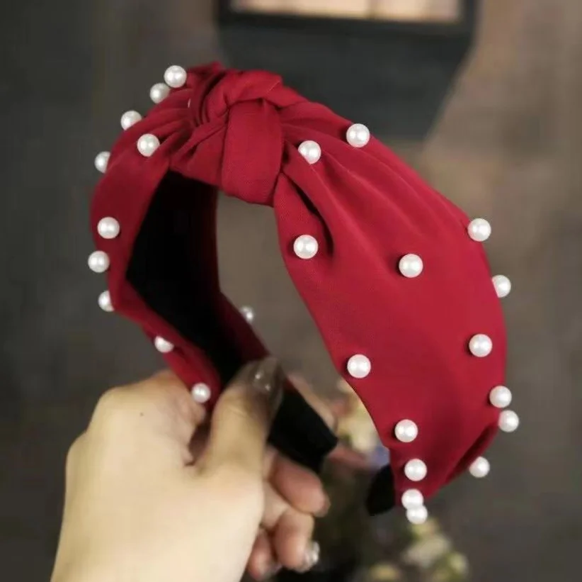 100 take a pearl hair hoop lovely outside wearing a Korean headband hair card adult female net red simple headband