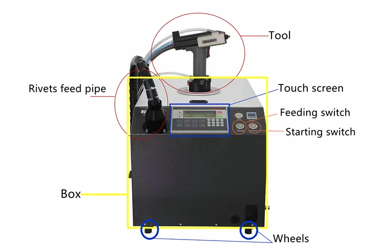 1000A High Quality Large Capacity Automatic feeding Riveting Machine Automatic Rivet Feed Rivet Machine