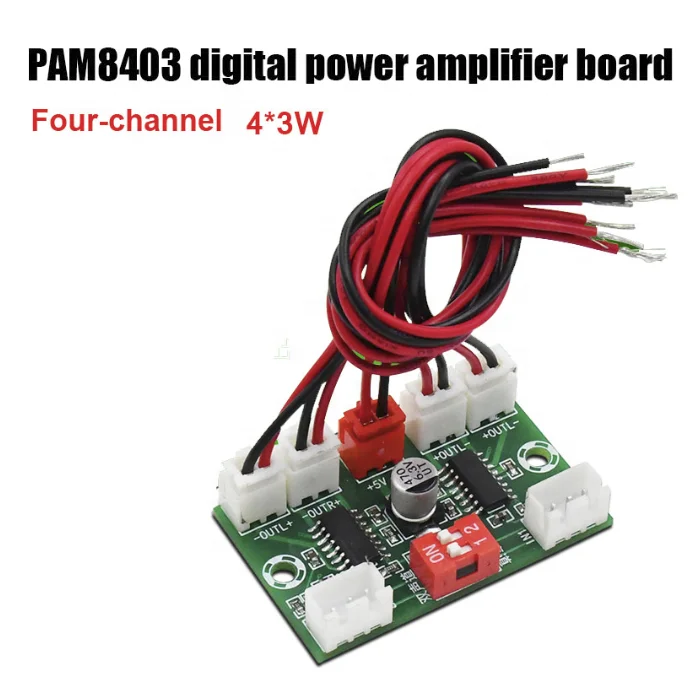  4*3 Вт PAM8403 4 канала мини цифровой аудио усилитель DIY модуль USB 5В маленькие стерео платы