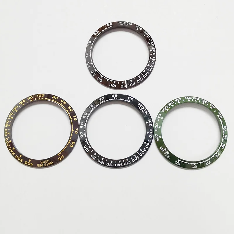 39.3mm X31mm black/coffee ceramics watch bezel insert watch replacement parts