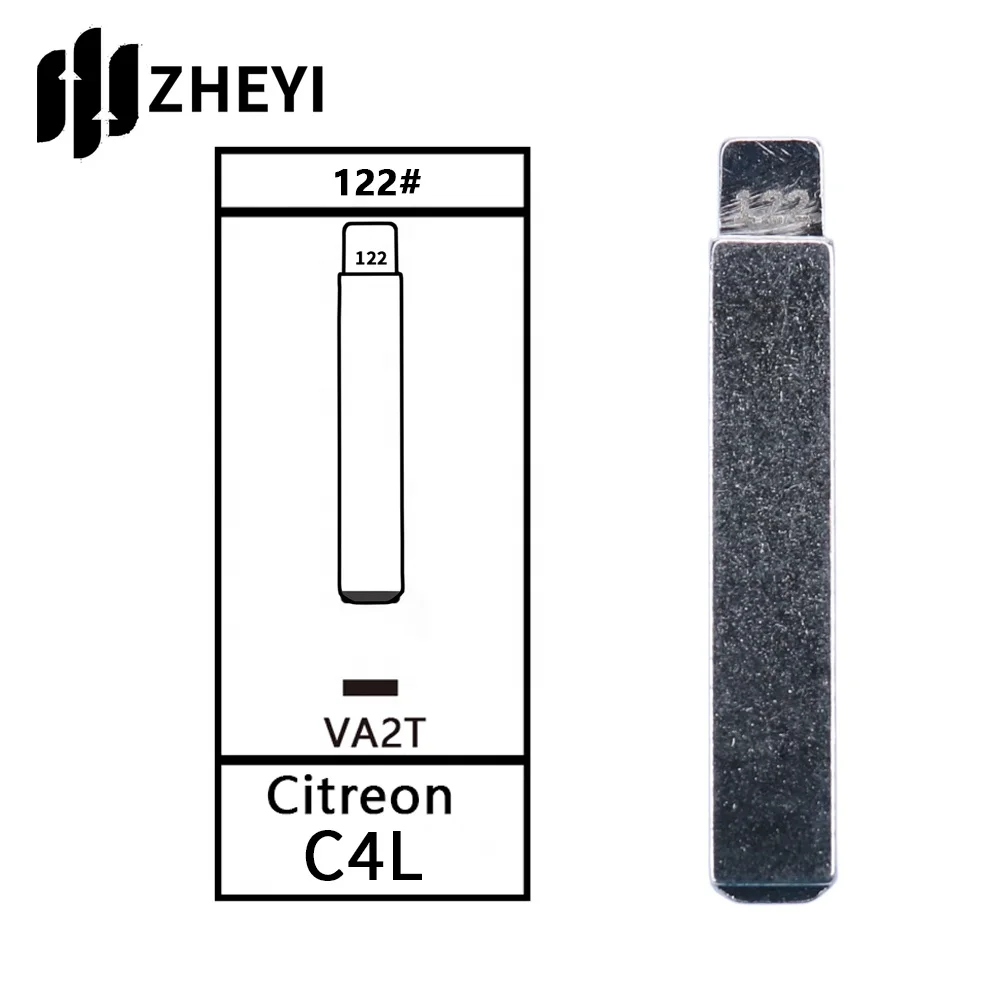 VA2T 122# Universal Uncut Remotes Flip Key Blade For Citroen C4L Original 122# Blank key blade uncut for car remote control key