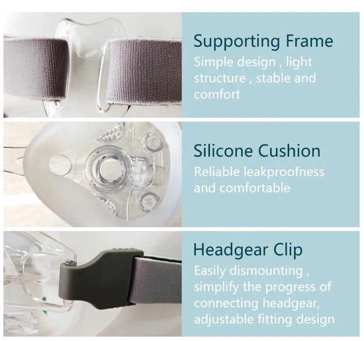 Auto CPAP Sleeping Pillow Nasal Mask CE Certified Medical Respirtory Care Ventilator CPAP Nasal Masks Silicone CPAP Masks