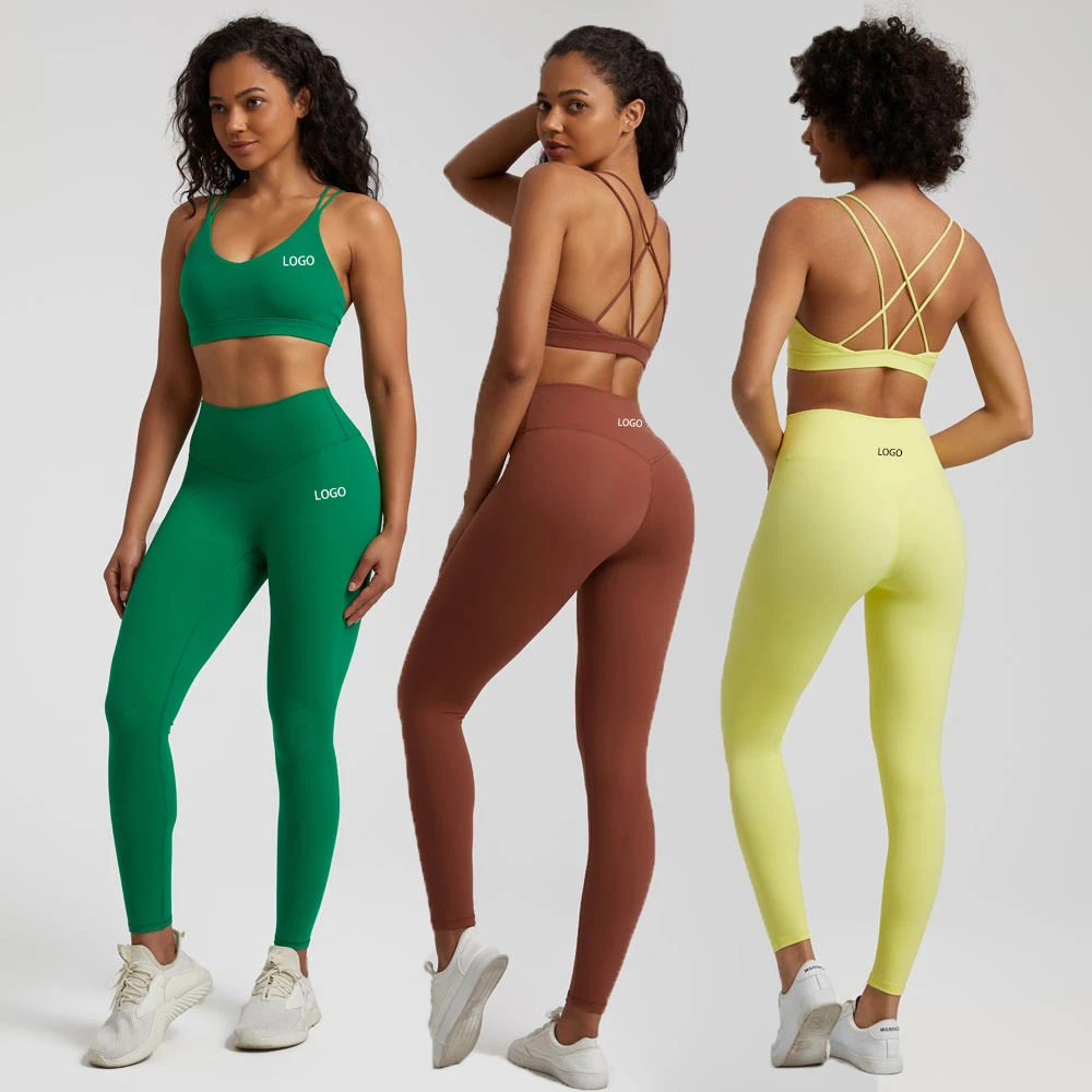 OEM ODM Compression new model soft high waist womens workout fitness yoga suit quick dry sexy yoga leggings bra fitness gym set