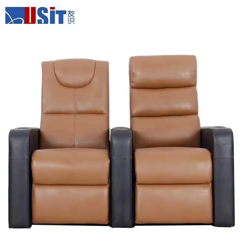 Theatre Cinema Electric 2 Seat Lift Up Chair Leather Reclining Furniture Home Theater Movie Recliner Sofa