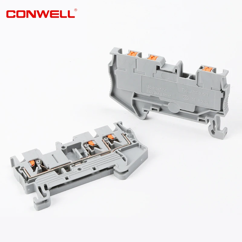 Connection plastic pluggable power quick electric din rail terminal block