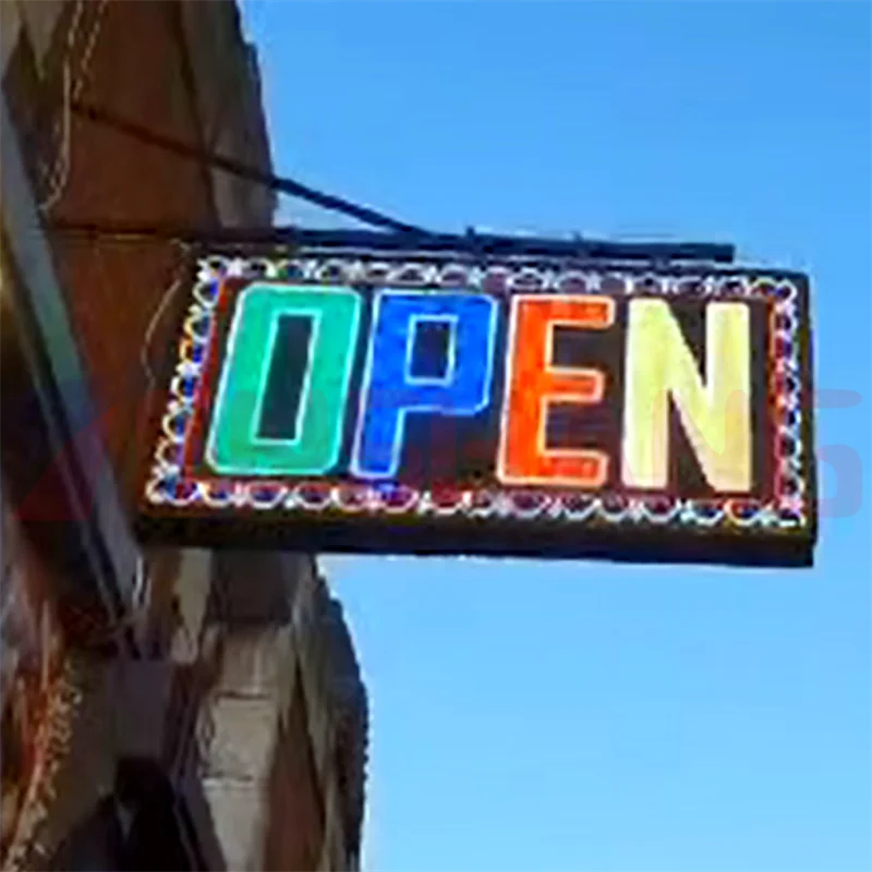 P10 Large Screen Bar Outdoor Full Color Scrolling Text Led Signs Outdoor Programmable Led Screen Banner Text Advertising Sign