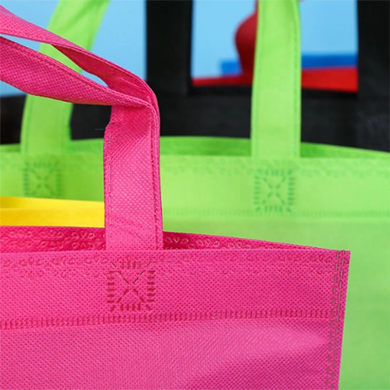 Customize Logo Stock Reusable Grocery Shopping Bag Eco-friendly Non-Woven Tote Bags