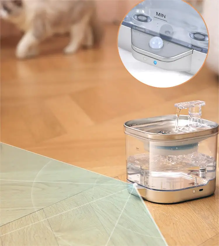 Pet water dispenser wireless intelligent charging cat feeding water fountain automatic water dispenser supplies
