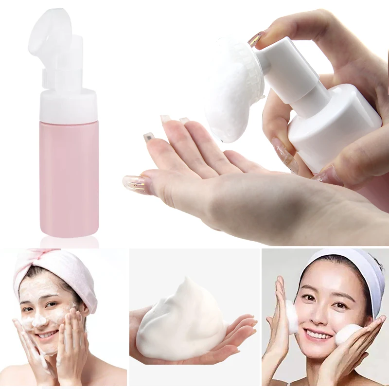100ml 120ml 150ml  cosmetic bottle with foam pump empty cosmetic facial cleanser foam bottle wholesale cosmetic packaging