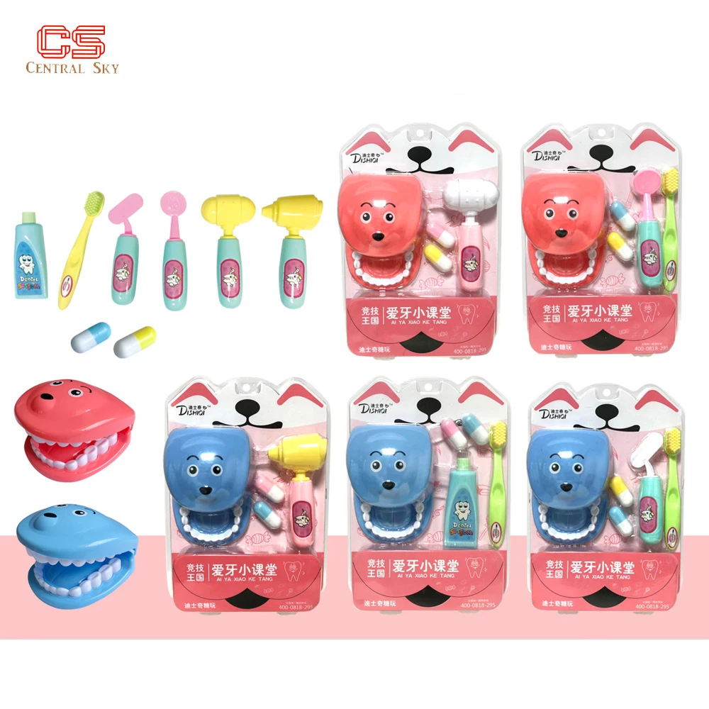 New Design Dentist doctor set toy with 1g fruity popping candy high quality plastic toys candy