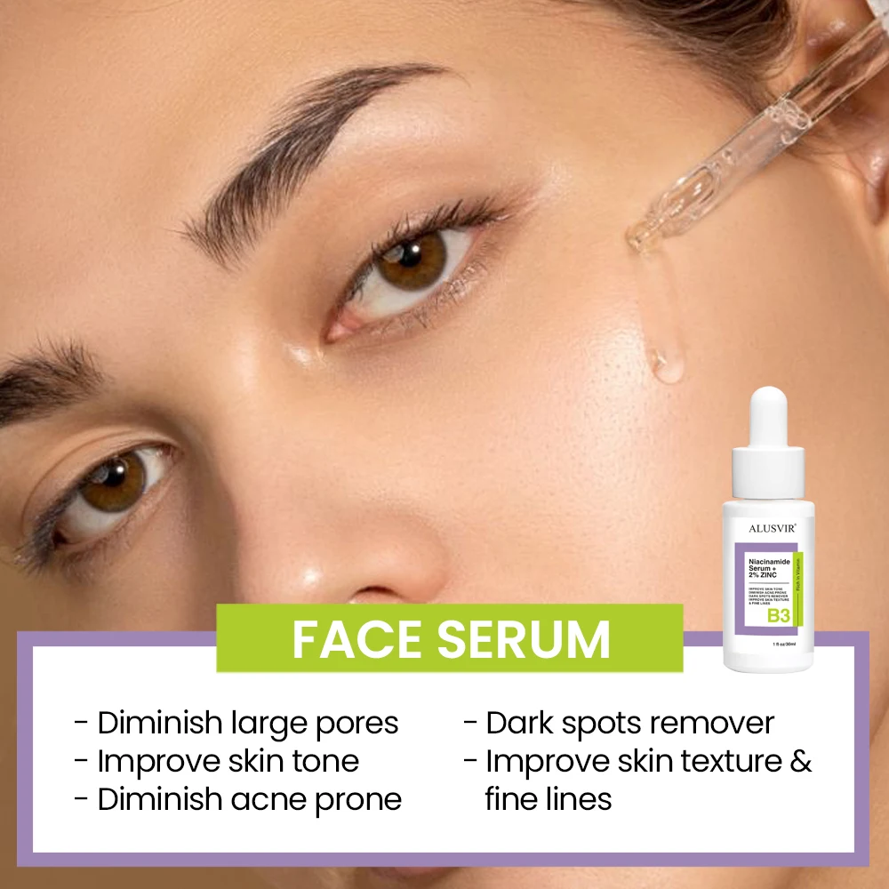 Customized Logo Niacinamide Whitening Skincare Face Wash Cleanser Serum Cream Skin Care Routine Sets For Black Women