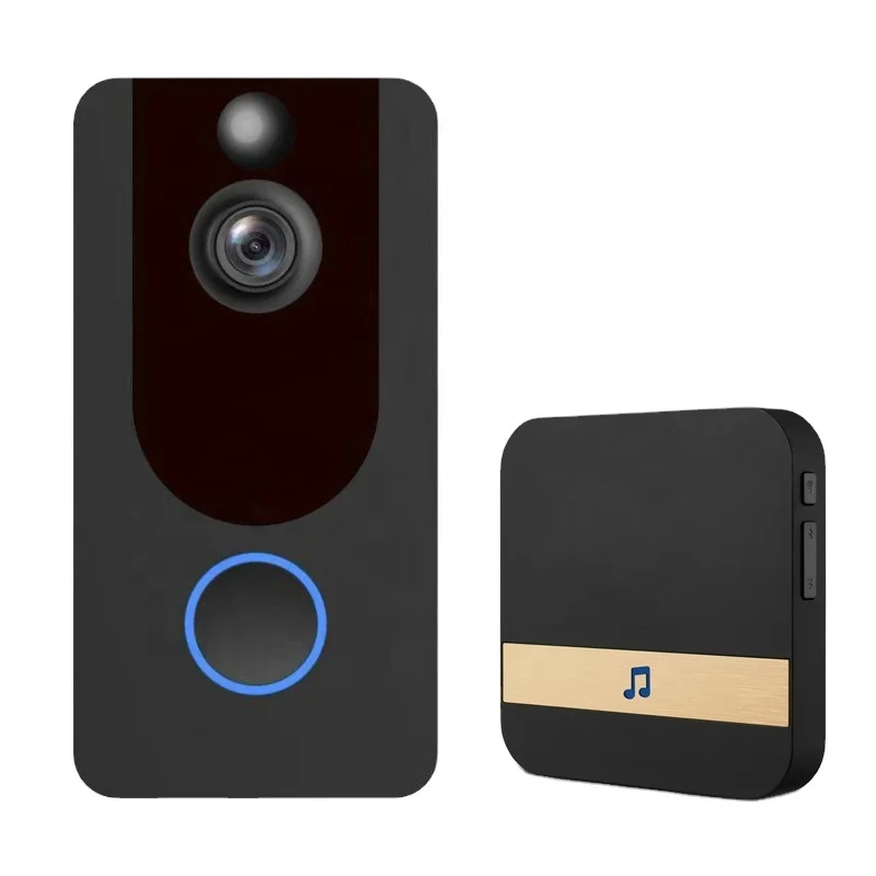 RTS Smart Wireless WiFi Video Doorbell HD Security Camera  Night Vision Two-Way Talk and Real-time Video wireless chime