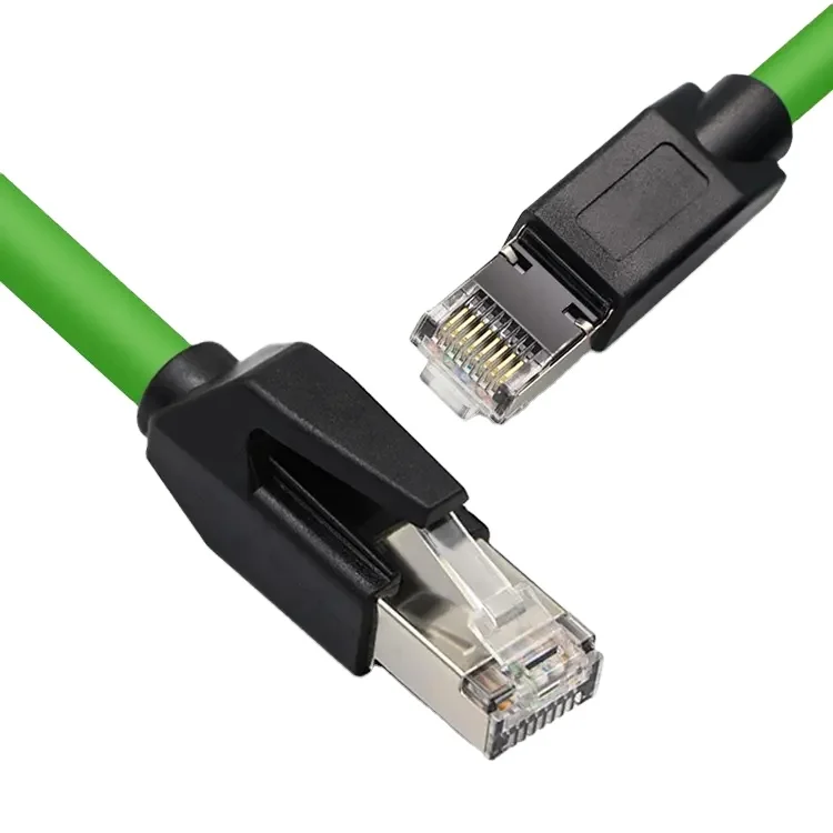 High Flexible 0.2-60m Double Shielded Cat6A Cable Industrial Ethernet Robot Industrial Ethernet flexible cable
