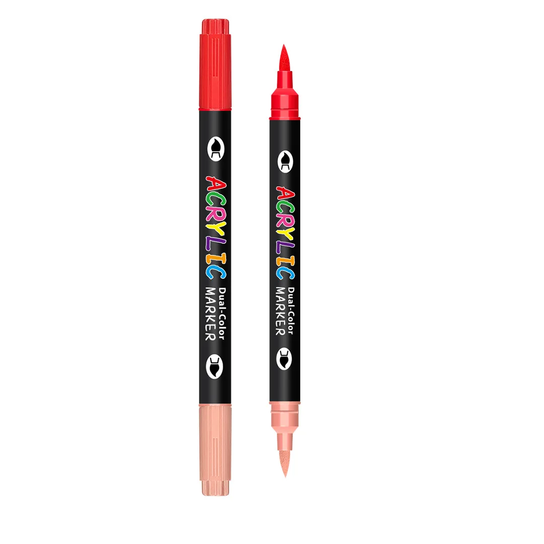 Permanent Acrylic marker 12 24 30 36 40 48 60 80 120 168 dual tip acrylic art paint marker pens