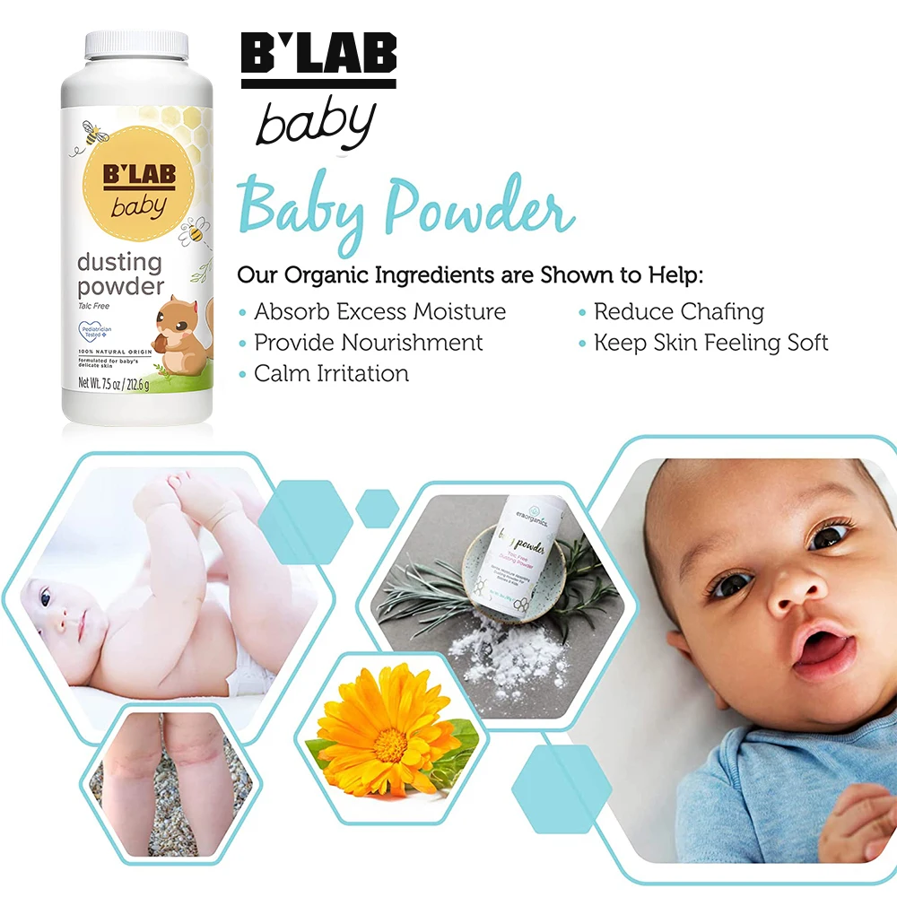 OEM ODM  baby dusting powder naturally absorbs moisture keep skin feeling soft