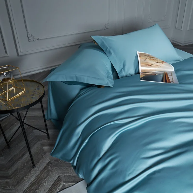 Premium 100S Long Staple Cotton Fabric Plain Dyed Solid Color 500TC Nantong City Zhejiang Shaoxing for Bedding Sets