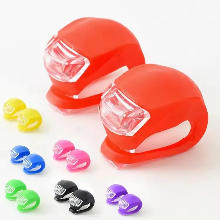 Bike Tail Light Flashing Bicycle Front Light Silicone Waterproof Cycling Bike Light With Battery
