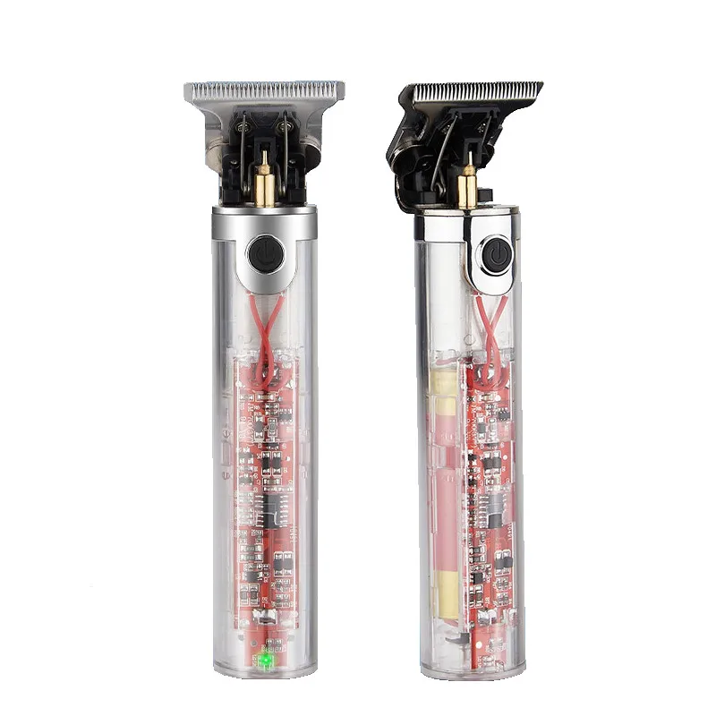 NEW Design Transparent Visible Body USB Professional Barber Electric Hair Cutters Machine T9 Hair Clipper Beard Trimmer