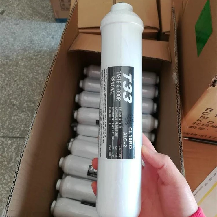 Post Activated Carbon T33 Maifan Stone Mineralization far-infrared pH+ Alkaline Ceramic Ball Reverse Osmosis Filter Cartridge