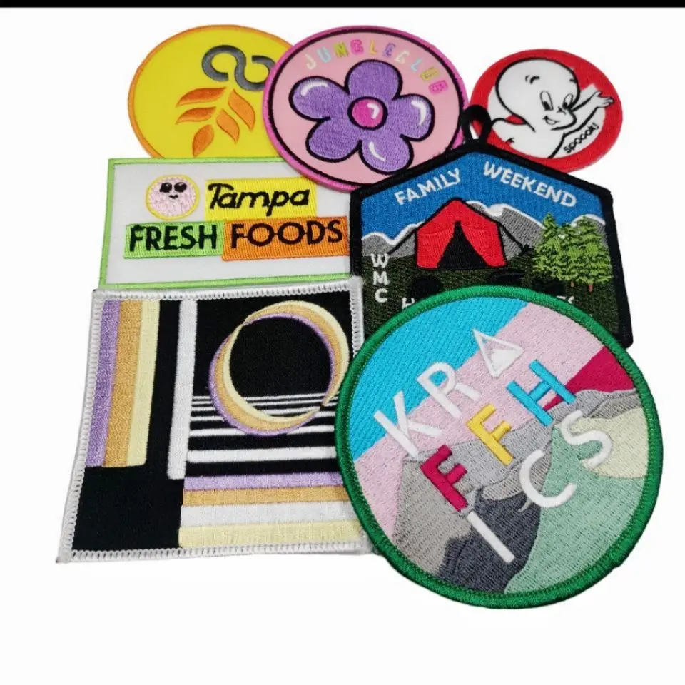 Factory Price Custom Design Animal Cartoon Dora the Explorer Embroidery Patches Iron on Embroidered Badges for Hat and Clothing