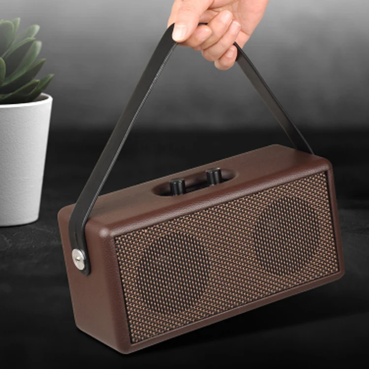 Retro Classic Dual Home Outdoor Portable Audio Support TF Card AUX USB Drive 4500 mAh Battery Soundtouch Wireless Speaker