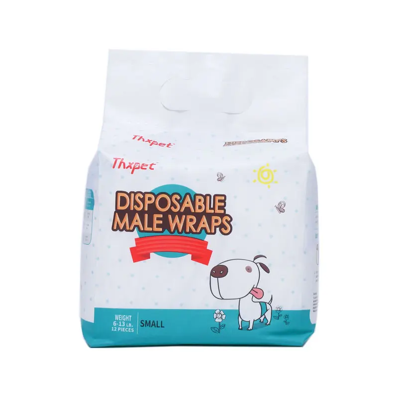 OEM&ODM Customized Disposable Male Dog Diapers Super Absorbent Leak-Proof Fit Pet Diapers for Puppy Cats Dogs Rabbit
