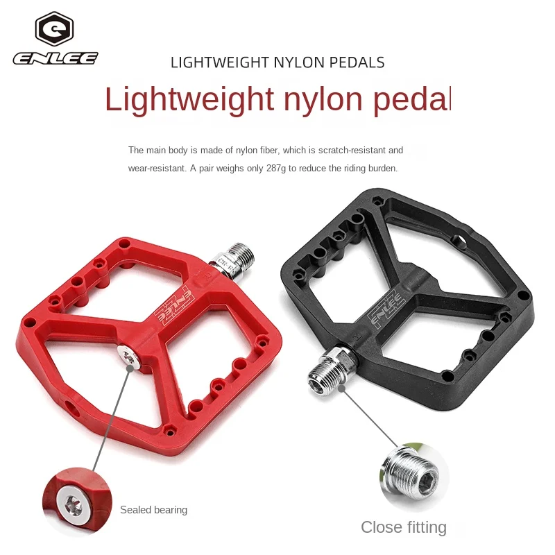 Enlee 2022 newly listed light weight nylon pedals non-slip mtb bike pedals wear-resistant cycling pedals bicycle parts