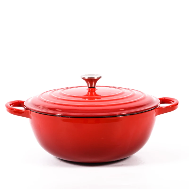 Customized Logo  cast iron enamel cooking soup stock dutch oven pots casserole cookware sets