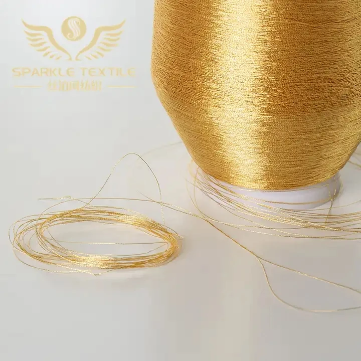 Dongyang Metallic Yarn Pure Gold Metallic Yarn ST MX Type Metallic Yarn Lurex hilo zari thread Embroidery Metallic Threads