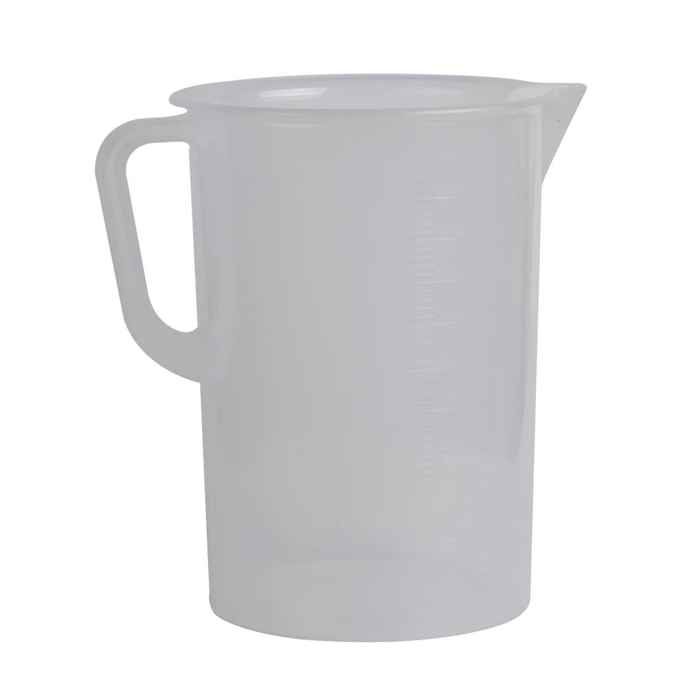 Hot-selling OEM 5000ml plastic kitchen or laboratory large number of cups with clear scales on both sides