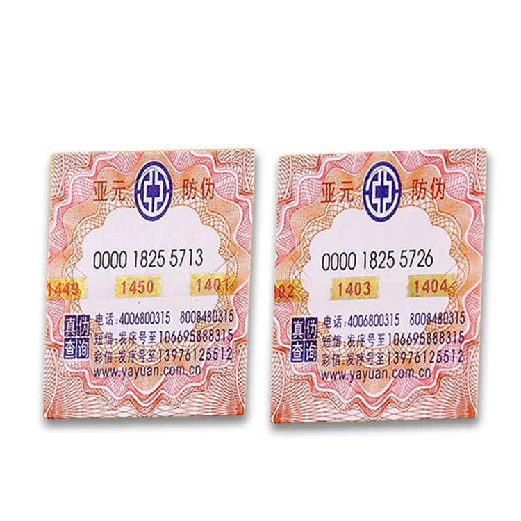
High quality custom logo antifake warranty weatherproof ticket card anticounterfeiting hologram scratch off QR code coupon label 
