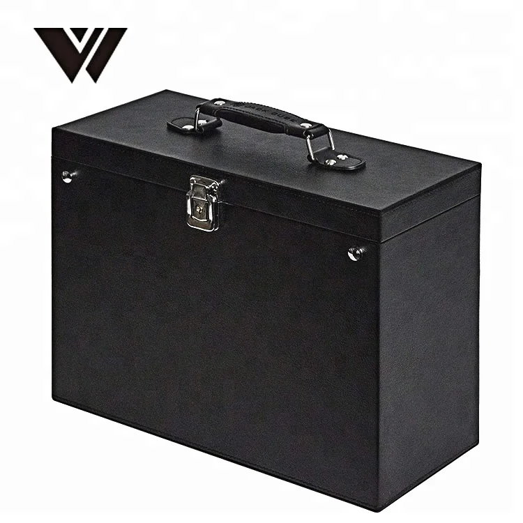Weldon High Quality Durable Heavy Duty Portable Stainless Steel Stationeries Document Case Metal File Storage Box Case