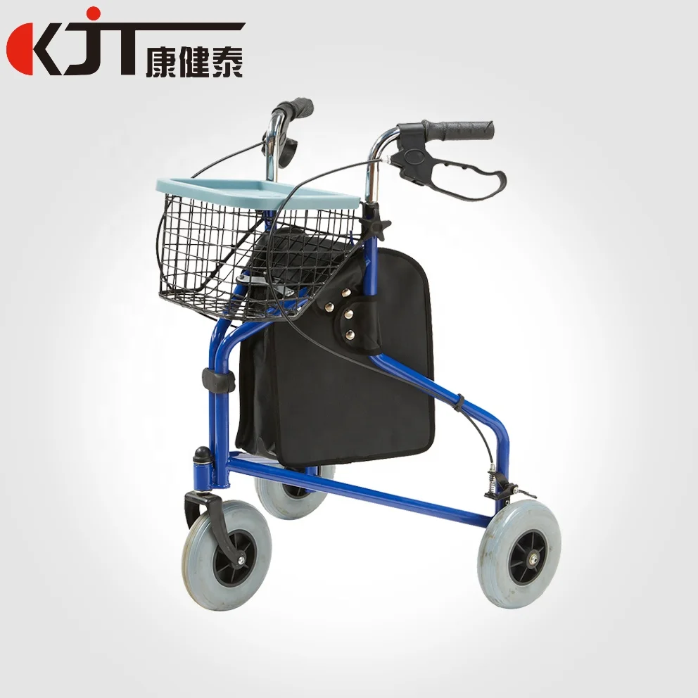 Фошань складной стальной delta Rollator 3 колесные ходунки стали колесные ходунки