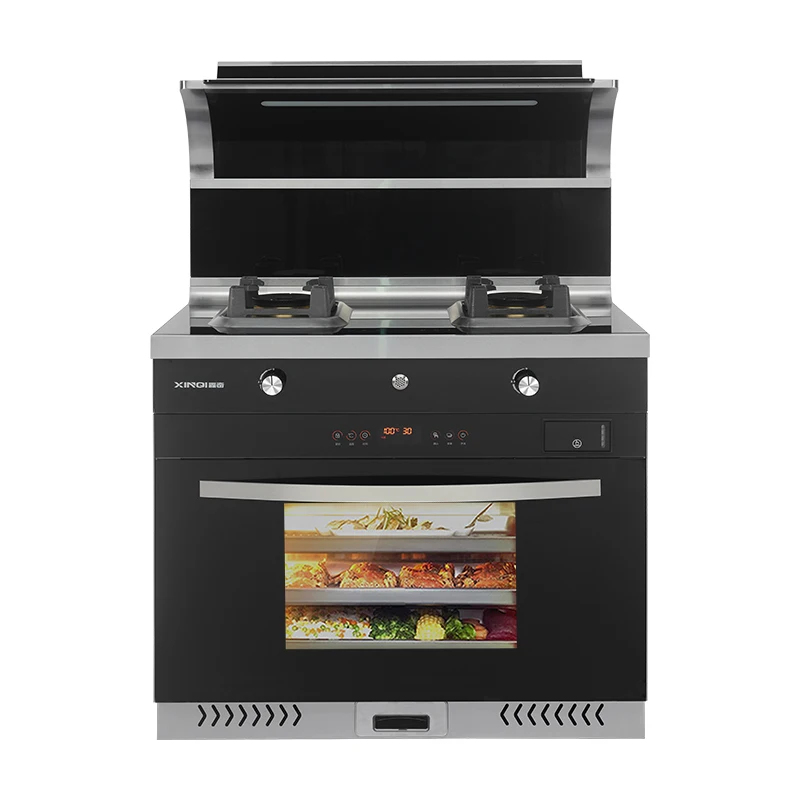 XJ18 Home appliance integrated stove +oven +steamed +cooker hood