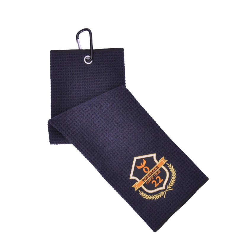 Huiyi Professional supplier golf towels waffle microfiber Top Quality New design microfiber golf waffle towel custom