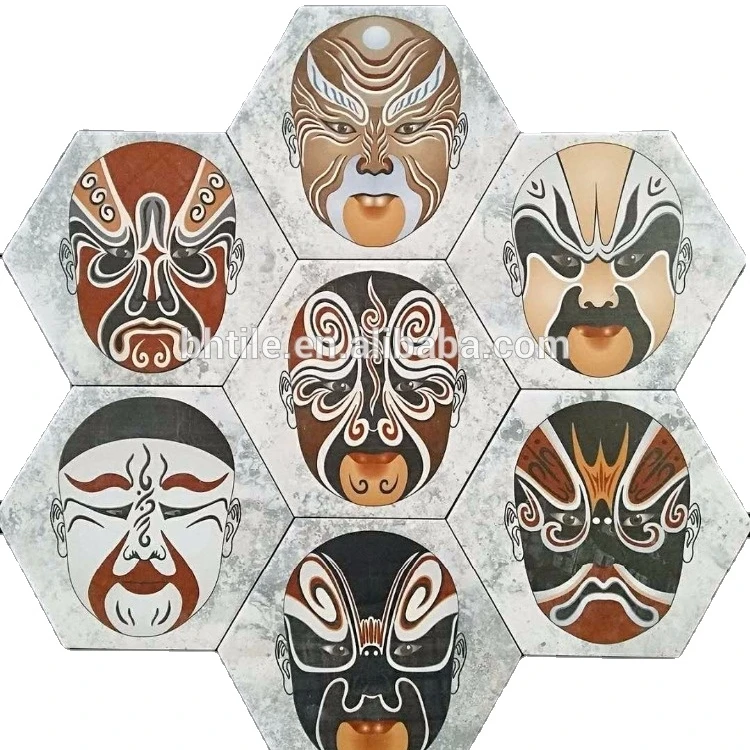BAOHUA Ceramics 200x230 тисненые Шестигранные Плитки для декора стен