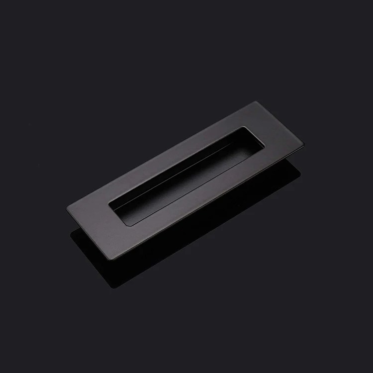 Customized Flush Door Pull Handle Factory Plastic Handle Groove Black ABS Recessed Plastic Pull