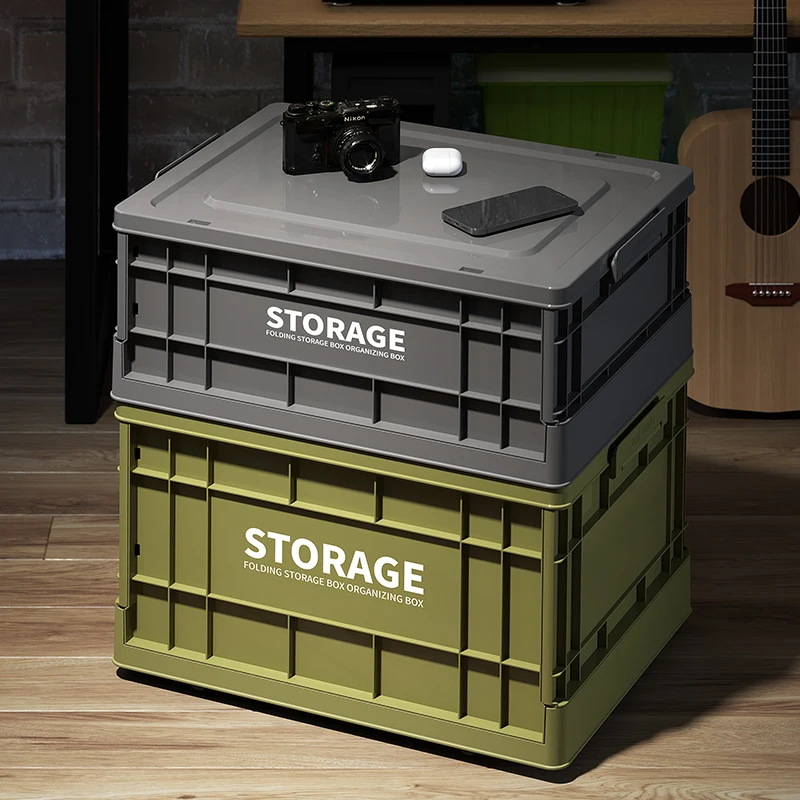 Factory Direct Supply Industrial Style Plastic Collapsible Container Large Stackable Storages Box For Home Storage