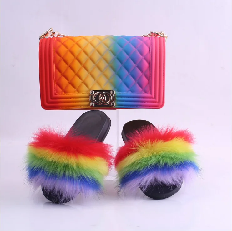 
2021 Hot Sale Ins Girl Jelly Colorful Painted Graffiti Bags Candy Bag With Gold Hardware Large Capacity Handbag 
