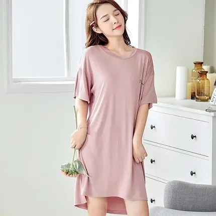 loungewear women viscose modal nightgown night dress modal nighty sexy girls sleep gown