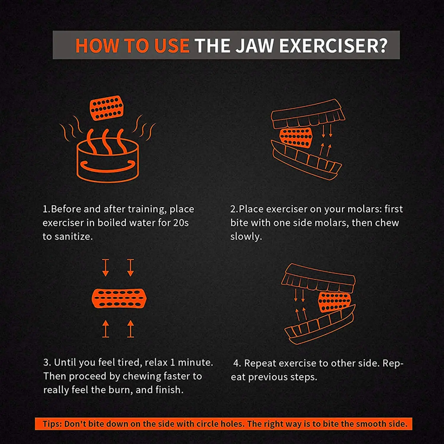 Real Jaw Jawline Exerciser Ball Black White Color Facial Jaw Muscle Toner Fitness Tool Face Exercise